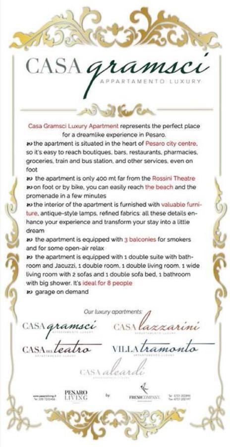 Casa Gramsci Luxury Apartment Pesaro Exterior foto