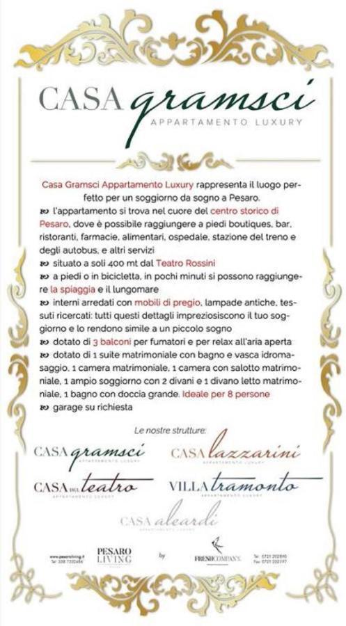 Casa Gramsci Luxury Apartment Pesaro Exterior foto